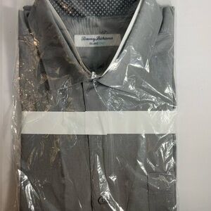 Tommy Bahama, Island Zone, Men’s size Large, gray long sleeve button down, new